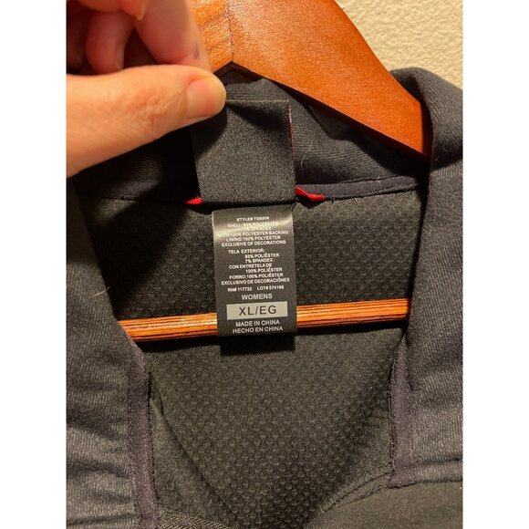 Gerry Womens Black Softshell Hooded Jacket Size XL Adjustable Waist Zip Pockets - Picture 4 of 8